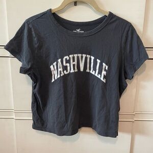 Hollister California Nashville Tee in Charcoal